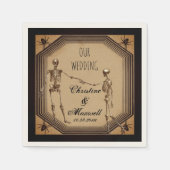 Rustic Gothic Skeletons | Spiders Deco Wedding Na Servet (Voorkant)