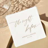 Rustic Goud De Nacht Voor De Proefbruiloft Servet