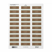 Rustic Goud Eucalyptus & Witte Bloemenhout Etiket (Full Sheet)