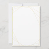 Rustic Goud Geometrisch Bourgondië Bloemmotief Kaart (Achterkant)