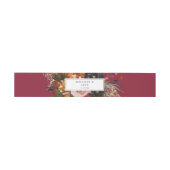 Rustic Goud, Paars & Blush Roze Bloem 2 v2 Bes Uitnodigingen Wikkel (Vlak)
