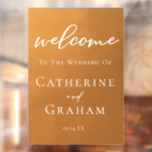 Rustic Goud Welkom op onze Trouwdag Chic Herfst Raamsticker (Vel 2)