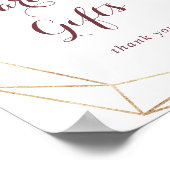 Rustic Gouden Bladeren Bloemkaarten en Cadeaubon B Poster (Hoek)