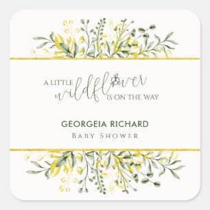 Rustic Gouden Frame Wildflower onderweg Sticker