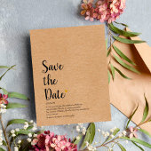 Rustic Gouden Hart Script Save the Date Definitie Aankondigingskaart