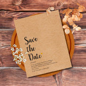 Rustic Gouden Hart Script Save the Date Definitie Briefkaart