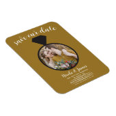 Rustic Gouden Trouwring Foto Save the Date Magneet (Rechterzijde)