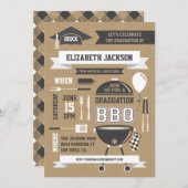 Rustic Gradation BBQ Uitnodiging (Voorkant / Achterkant)