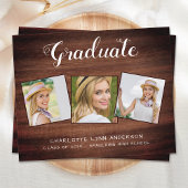 Rustic Graduation Party 3 Foto Budget Invitation
