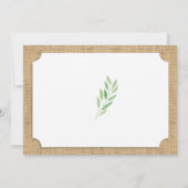 Rustic Graduation Party Burlap Leaf Wreatfoto Kaart (Achterkant)