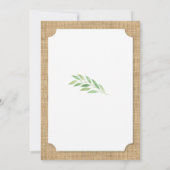 Rustic Graduation Party Burlap Leaf Wreath Invite Kaart (Achterkant)