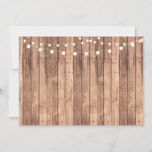 Rustic Graduation Party Burlap Wood Afstuderen Kaart (Achterkant)