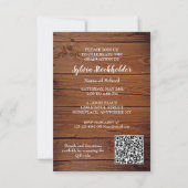 Rustic Graduation Party Invitation with photo Kaart (Achterkant)