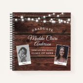 Rustic Graduation Party Modern Barn Country Guest Notitieboek (Voorkant)