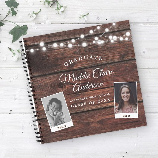 Rustic Graduation Party Modern Barn Country Guest Notitieboek