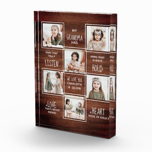 Rustic Grandma Afbeelding Collage Grandmoeder Fotoblokken (Rechts)