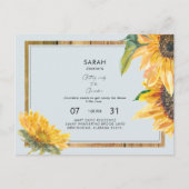 Rustic Grandma's Nursery Baby shower Blue Uitnodiging Briefkaart (Voorkant)