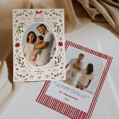 Rustic Grandmillenniall Holiday Photo Card Kaart