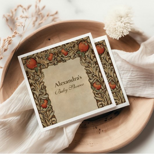 Rustic Granegranate Baby shower Servet