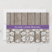 Rustic Grape Bridal Shower Invitations Kaart (Achterkant)