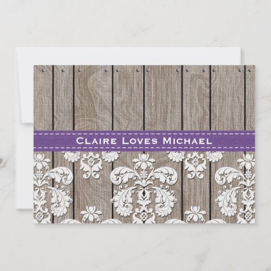 Rustic Grape Bridal Shower Invitations Kaart (Achterkant)