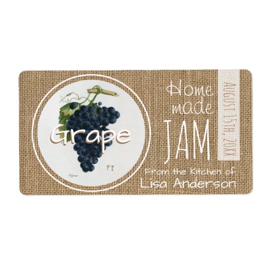  Rustic Grape Jam op maat H Label (Voorkant)