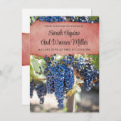 Rustic Grape Vines Wedding Invitation Kaart (Voorkant / Achterkant)