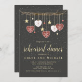 Rustic Grapevine, Star en Heart Rehearsal Dinner Kaart (Voorkant / Achterkant)