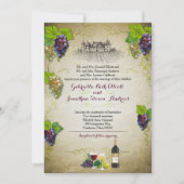 Rustic Grapevine Vineyard Wedding Event Kaart (Voorkant)