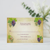 Rustic Grapevine Vineyard Wedding Event Reply RSVP (Staand voorkant)