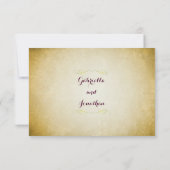 Rustic Grapevine Vineyard Wedding Event Reply RSVP (Achterkant)