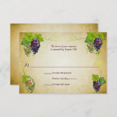 Rustic Grapevine Vineyard Wedding Event Reply RSVP (Voorkant / Achterkant)