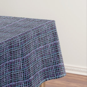 Rustic Graphic Woven Blue Burlap Tafelkleed