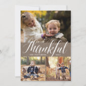 Rustic Gratitude | Thanksgiving fotocollage kaart (Voorkant)