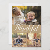 Rustic Gratitude | Thanksgiving fotocollage kaart (Voorkant)