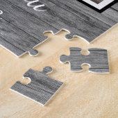 Rustic Gray Barn Wood 4 Foto Collage Grandma Legpuzzel (Zijkant)