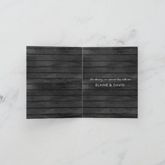 Rustic Gray Barn Wood Country Sunflower Dank je (Binnen)