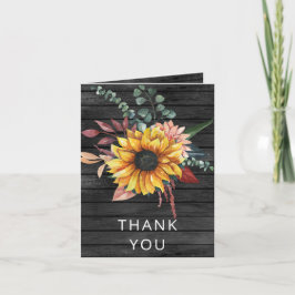 Rustic Gray Barn Wood Country Sunflower Dank je