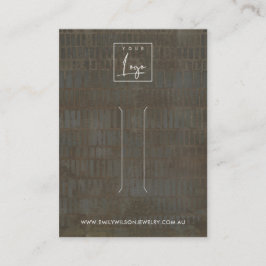 RUSTIC GRAY BRONZE LINE HAIR CLIP DISPLAY CARD VISITEKAARTJE