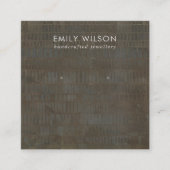 RUSTIC GRAY BRONZE LINE STUD EARRING DISPLAY CARD VIERKANTE VISITEKAARTJE (Voorkant)