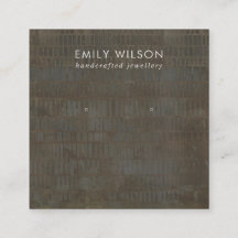 RUSTIC GRAY BRONZE LINE STUD EARRING DISPLAY CARD