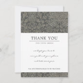 RUSTIC GRAY DAMASK PATROON CORPORATE BUSINESS LOGO BEDANKKAART (Voorkant)