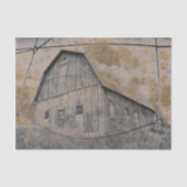 Rustic Gray Sepia Barn  textuur Tissuepapier (Voorkant)