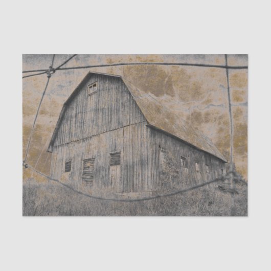 Rustic Gray Sepia Barn  textuur Tissuepapier (Voorkant)