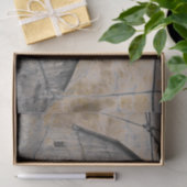 Rustic Gray Sepia Barn  textuur Tissuepapier (Geschenk)