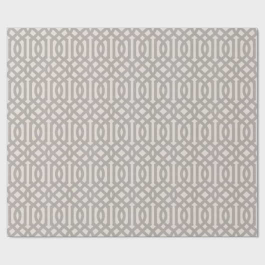 Rustic Gray Trellis Cadeaupapier (Vlak)