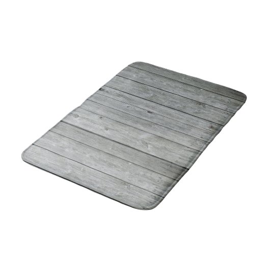 Rustic Gray Weathered Wood Badmat (Gekanteld)