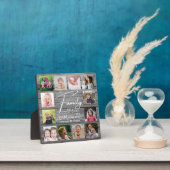 Rustic Gray Wood Family Quote 12 Photo Collage Fotoplaat (Insitu)
