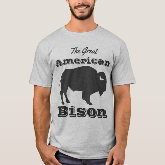 Rustic Great American Bison T-shirt (Voorkant)