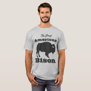 Rustic Great American Bison T-shirt